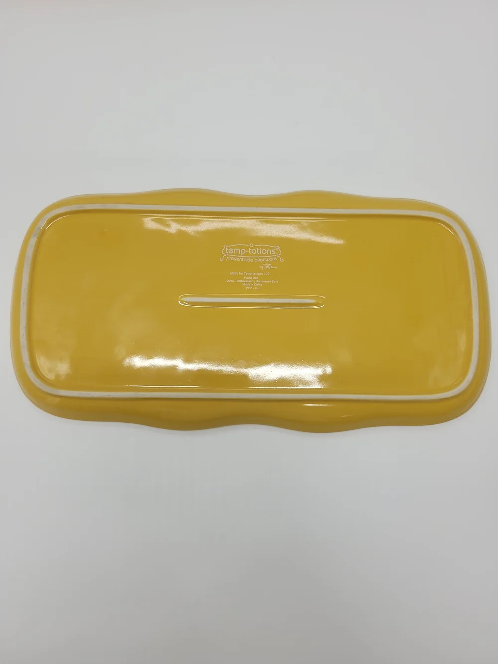 Temp-tations By Tara Snack Plate Set Of 2 Yellow Polka Dot Design Classic